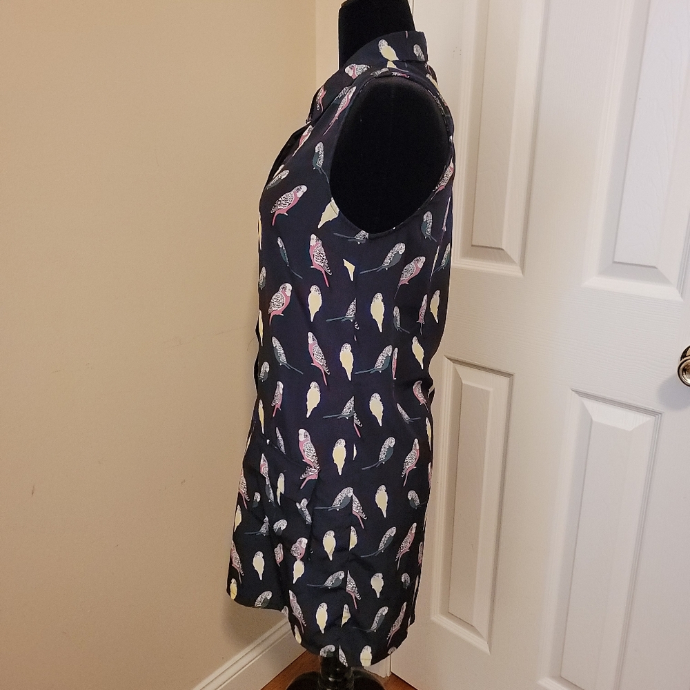 Banana Republic Factory Parrot Print Dress Size 8 - Picture 4 of 7